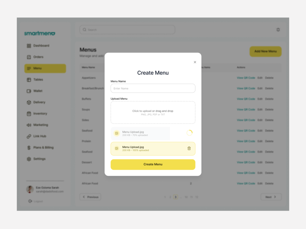 smartmenu dashboard 2